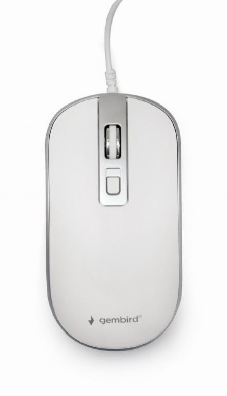 MOUSE USB OPTICAL WHITE/SILVER/MUS-4B-06-WS GEMBIRD