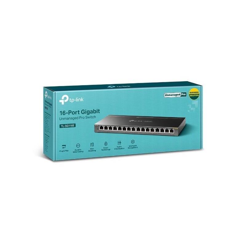 Switch|TP-LINK|Desktop/pedestal|16x10Base-T / 100Base-TX / 1000Base-T|TL-SG116E