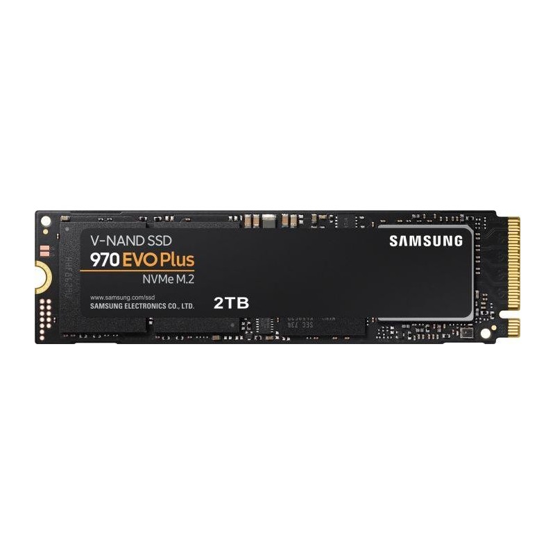 SSD|SAMSUNG|970 Evo Plus|2TB|M.2|PCIE|NVMe|MLC|Write speed 3300 MBytes/sec|Read speed 3500 MBytes/sec|MTBF 1500000 hours|MZ-V7S2