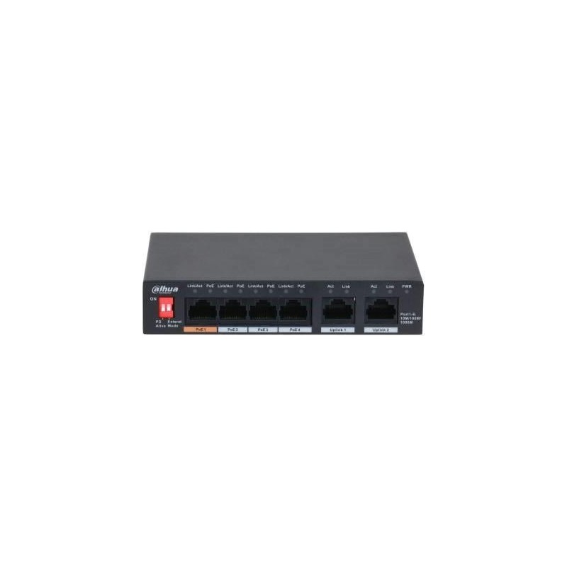 Switch|DAHUA|PFS3006-4GT-60|6x1000Base-T|PoE ports 4|60 Watts|PFS3006-4GT-60-V2