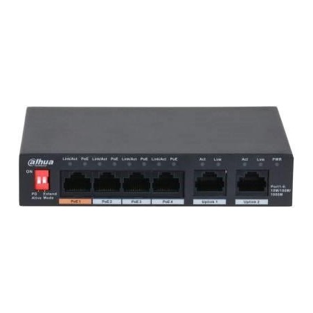 Switch|DAHUA|PFS3006-4GT-60|6x1000Base-T|PoE ports 4|60 Watts|PFS3006-4GT-60-V2