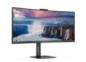 LCD Monitor|AOC|CU34V5CW/BK|34"|Curved/21 : 9|Panel VA|3440x1440|21:9|100Hz|Matte|1 ms|Speakers|Camera|Swivel|Height adjustable|