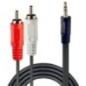 CABLE AUDIO 2XRCA/3.5MM M/M 2M/35681 LINDY