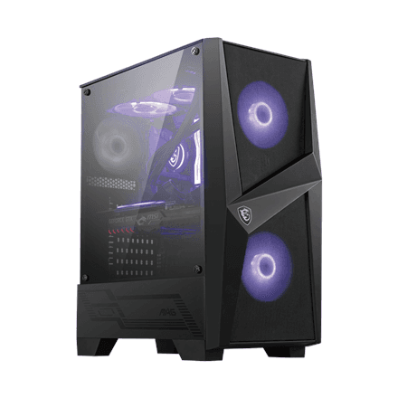 MSI MAG Forge 100M mid-tower case, three fans, black