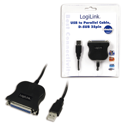 Переходник USB – LPT LogiLink UA0054A, DB25, 1,8 м
