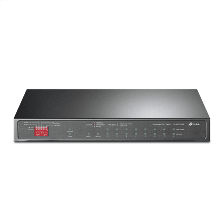 Коммутатор TP-LINK TL-SG1210MP, 10 портов Gigabit, 8 PoE+, чёрный