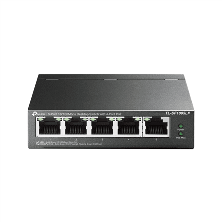 Коммутатор TP-Link TL-SF1005LP, 5 портов, 4 порта PoE