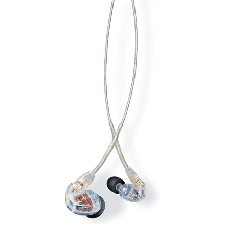 Shure SE535 kõrvasisesed monitorkõrvaklapid, läbipaistvad