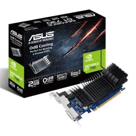 Видеокарта Asus GeForce GT 730 2 ГБ GDDR5, пассивное охлаждение