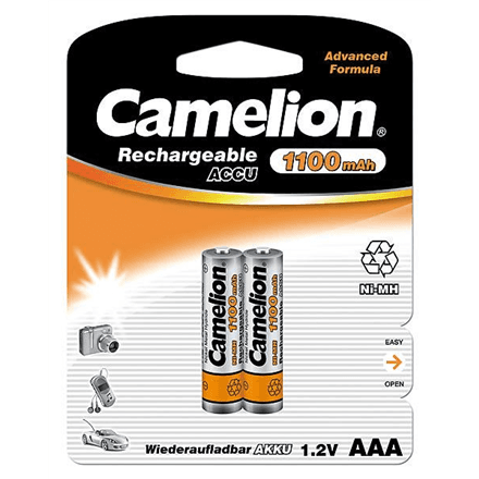 Аккумуляторы Camelion AAA 1100 мА·ч, 2 шт.