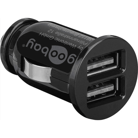Автомобильная зарядка Goobay Dual USB Mini, 2x USB-A, 3,1 А, 58912