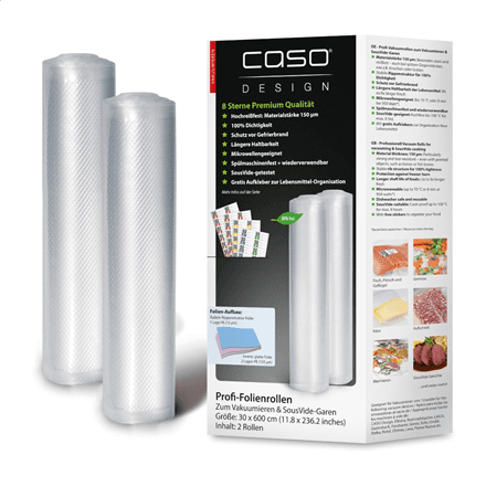 Вакуумные рулоны Caso 01222, 30 × 600 см, 2 шт., рифлёные