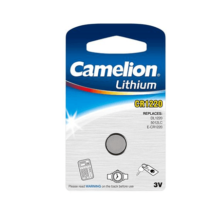 Дисковая батарейка Camelion CR1220, литиевая, 1 шт.