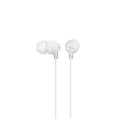 Наушники-вкладыши Sony MDR-EX15AP с микрофоном, белые