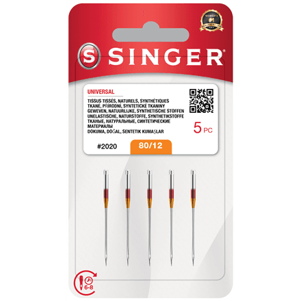 Иглы для швейной машины Singer 2020, размер 12, 10 шт.