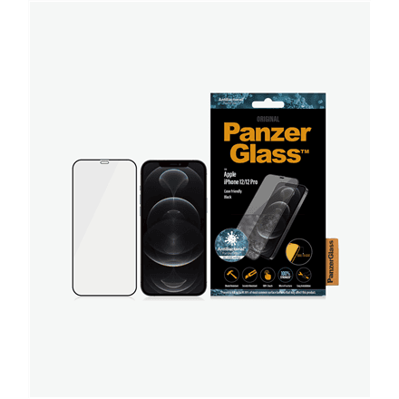Защитное стекло для iPhone 12 / 12 Pro PanzerGlass, цвет чёрный