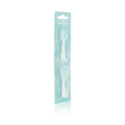 ETA Toothbrush replacement for ETA0709 toothbrush heads, 2 pcs, white