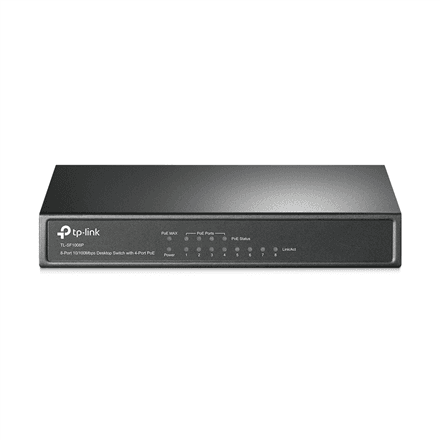 Коммутатор TP-Link TL-SF1008P, 8 портов, 4 порта PoE