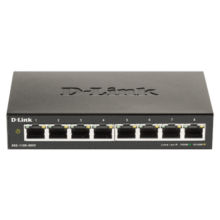 Коммутатор D-Link DGS-1100-08V2, 8 портов, управляемый L2
