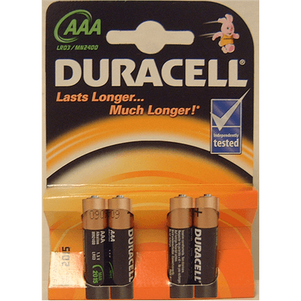 Батарейки Duracell Basic AAA, 4 шт.