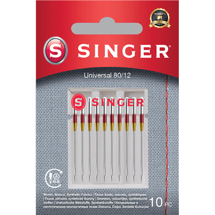 Универсальные иглы Singer 80/12 для тканых материалов, 10 шт.
