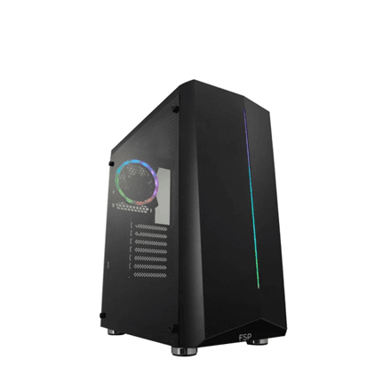 FSP CMT151 ATX mid-tower case, acrylic window, black