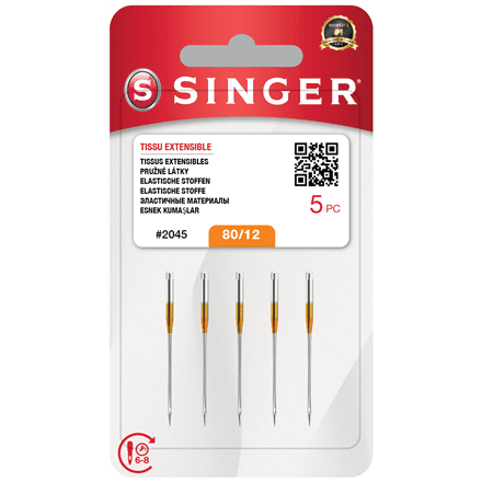 Иглы для швейной машины Singer 2045, размер 12, 5 шт.