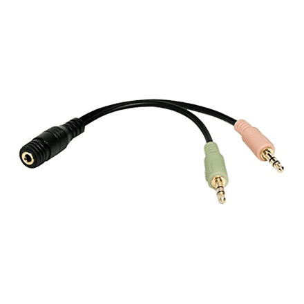 Переходник для гарнитуры LogiLink CA0020, 3,5 мм, 4-контактный → 2 × 3,5 мм