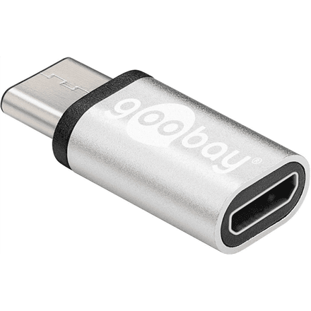 Переходник USB-C – micro-USB Goobay 56636, серый