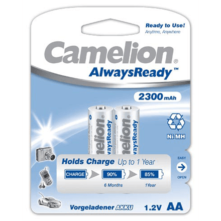 Аккумуляторы Camelion AlwaysReady AA 2300 мА·ч, 2 шт.