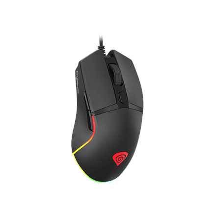 Игровая мышь Genesis Krypton 220, проводная, 6400 DPI, RGB, чёрная