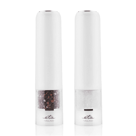 ETA Molino ETA092890000 electric salt and pepper mill, white, AAA batteries