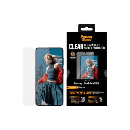 Защитное стекло для Samsung Galaxy S26 PanzerGlass Ultra-Wide Fit, FastFit In-a-Box