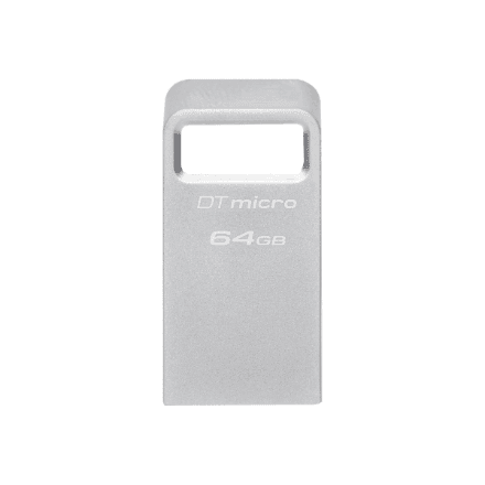 Mälupulk Kingston DataTraveler Micro 64 GB, USB-A, hõbedane
