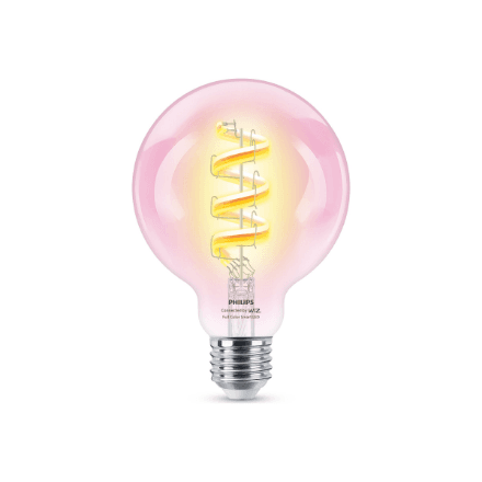 Умная лампа Philips Smart WiFi Filament Clear G95 470Lm, E27, 6.3 W