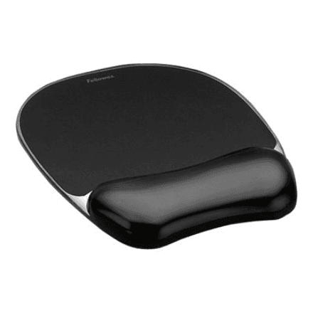 Hiirematt randmetoega Fellowes Crystal, 202 × 235 mm, must
