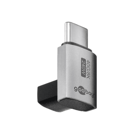 Угловой переходник USB-C Goobay 74444, 90°, вертикальный, короткий, USB4