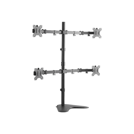 LogiLink BP0046 quad monitor desk stand, 13–32″, 8 kg per arm