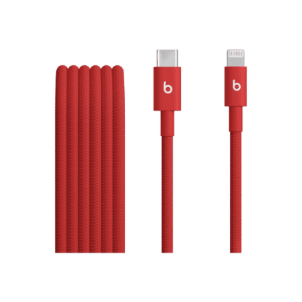 USB-C – Lightning kaabel Apple, 1,5 m, punutud, Rapid Red
