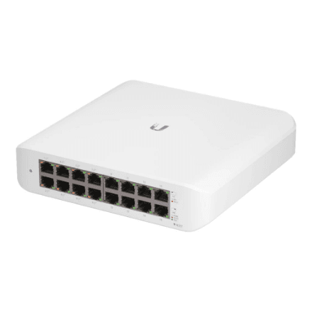 Ubiquiti USW-Lite-16-PoE managed switch, 16 ports, 8 PoE+