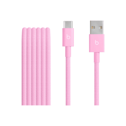 USB-A – USB-C kaabel Apple, 1,5 m, punutud, Power Pink
