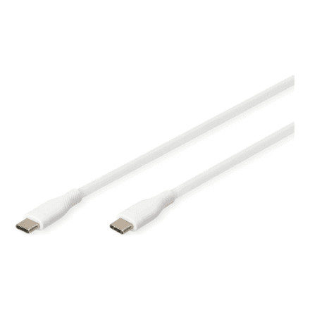 USB-C – USB-C kaabel Digitus, 2 m, 60 W, silikoonist, AK-300341-020-W
