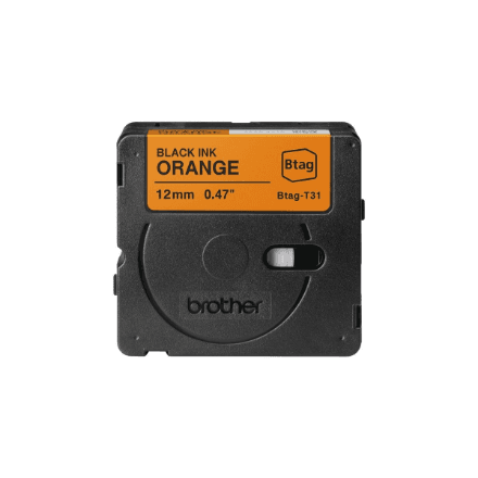 Brother BTAG-T31 lint, must kiri oranžil