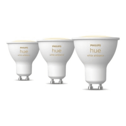 Умная лампа Philips Hue Smart Spotlight, 3pcs pack, GU10, Warm to cool white light