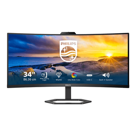 Philips 34E1C5600HE/00 34" VA laiekraan veebikaameraga, USB-C 65 W