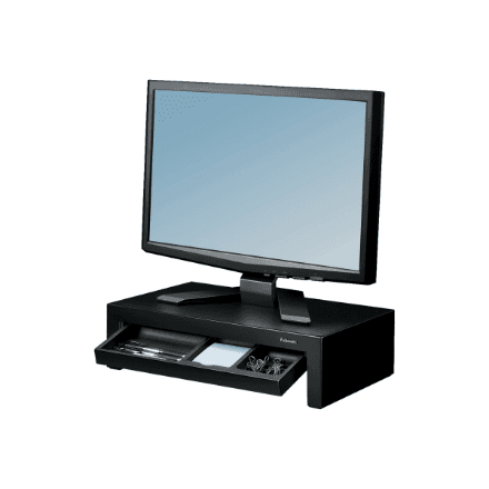 Fellowes Designer Suites monitor riser, adjustable height, black