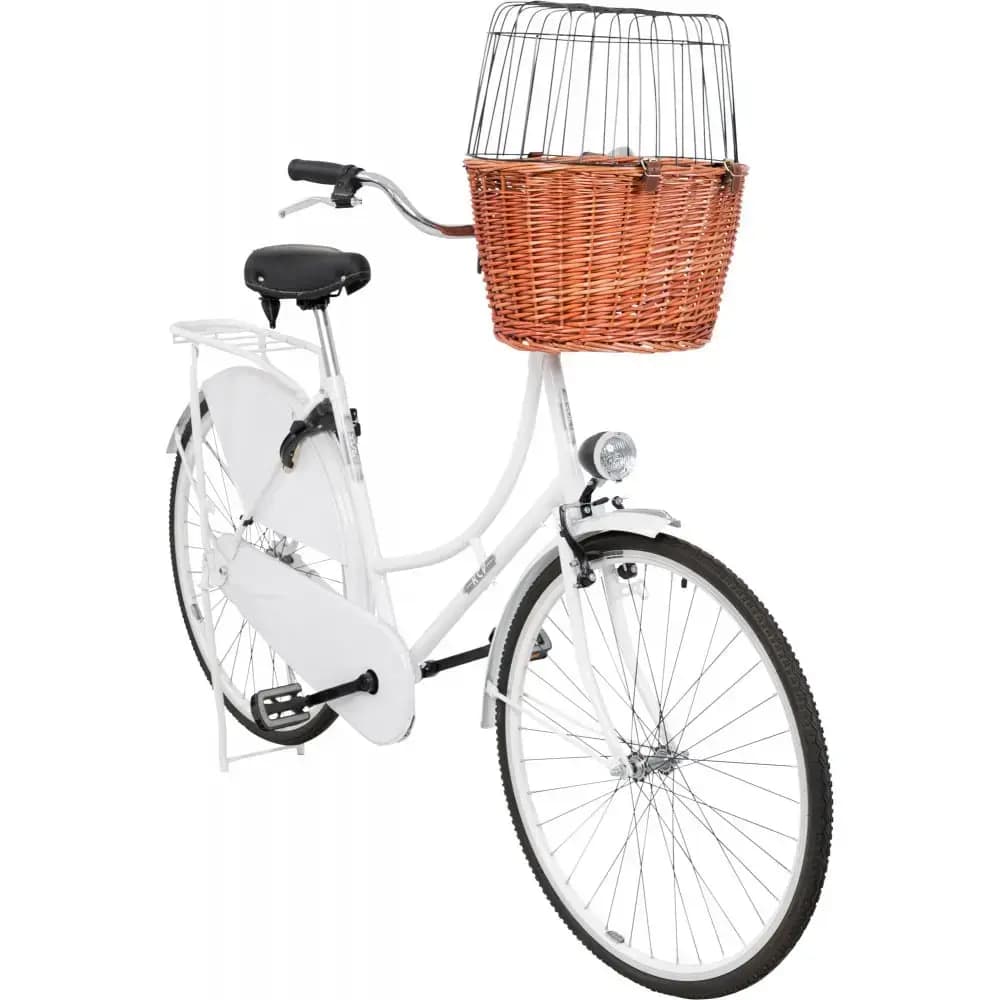 Trixie bicycle dog basket with lattice, 44 × 48 × 33 cm, tan