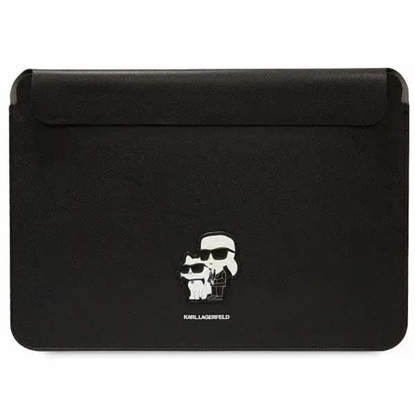 Sülearvuti ümbris Karl Lagerfeld Saffiano Karl & Choupette 16″, must