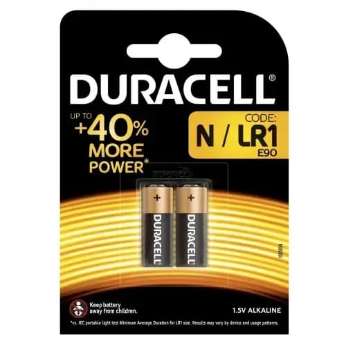 Patareid Duracell MN9100 (N), leeliselised, 1,5 V, 2 tk