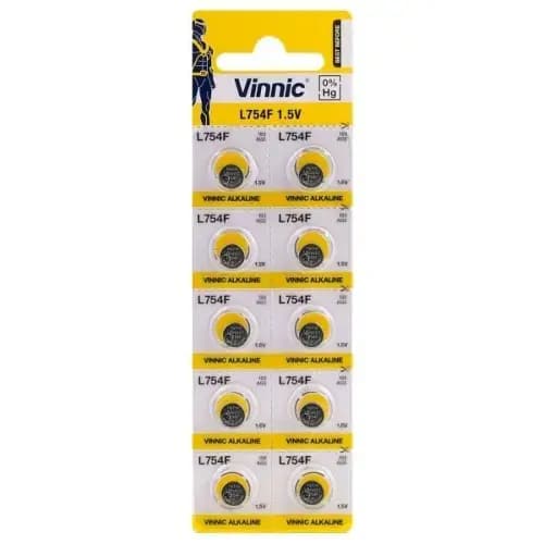 Nööppatareid Vinnic AG5 (LR48), leeliselised, 1,5 V, 10 tk